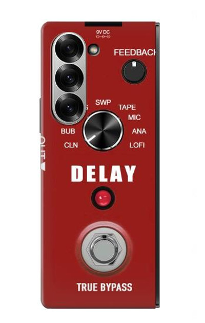 S4011 Red Guitar Analog Delay Graphic Case Cover Custodia per Samsung Galaxy Z Fold 6