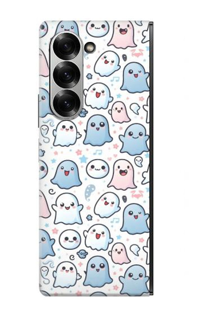S4013 Seamless Cute Ghost Pattern Case Cover Custodia per Samsung Galaxy Z Fold 6