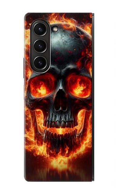 S3986 Fire Skull Case Cover Custodia per Samsung Galaxy Z Fold 5