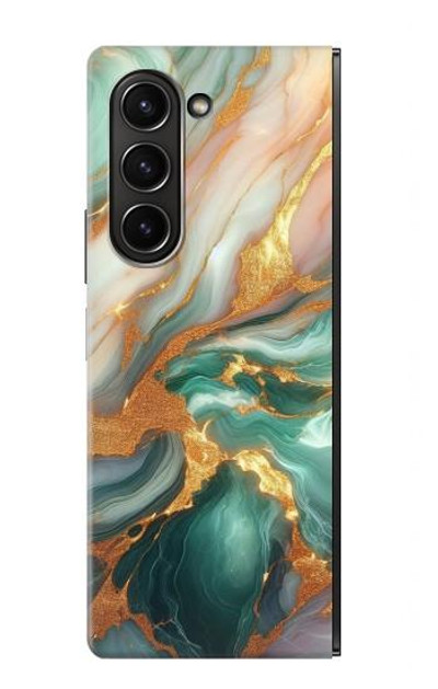 S3993 Green Marble Gold Veins Case Cover Custodia per Samsung Galaxy Z Fold 5