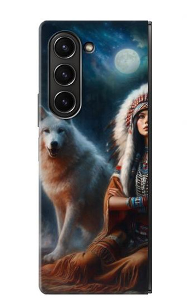 S3995 Grim Wolf Indian Girl Case Cover Custodia per Samsung Galaxy Z Fold 5
