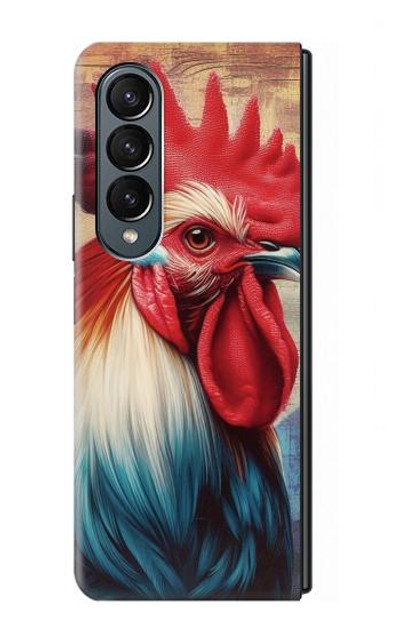 S3987 French Rooster Case Cover Custodia per Samsung Galaxy Z Fold 4