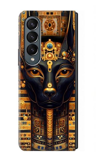 S3992 Gold Black Anubis Case Cover Custodia per Samsung Galaxy Z Fold 4