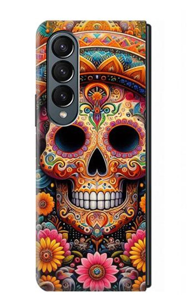 S3999 Mexican Skull Painting Case Cover Custodia per Samsung Galaxy Z Fold 4