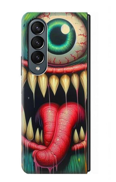 S4000 Monster Graffiti Wall Art Case Cover Custodia per Samsung Galaxy Z Fold 4