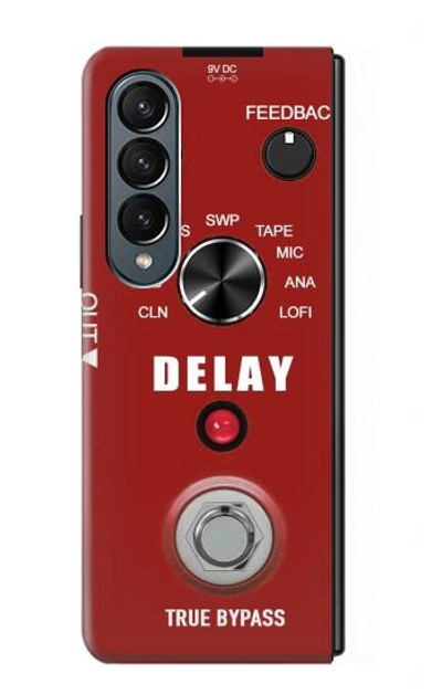 S4011 Red Guitar Analog Delay Graphic Case Cover Custodia per Samsung Galaxy Z Fold 4