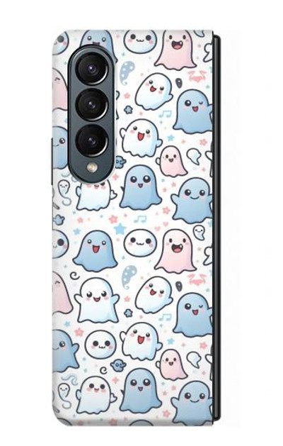 S4013 Seamless Cute Ghost Pattern Case Cover Custodia per Samsung Galaxy Z Fold 4