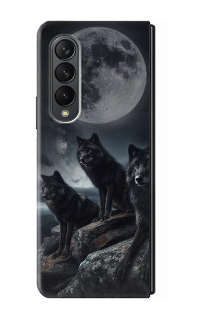 S3970 Black Wolf Full Moon Case Cover Custodia per Samsung Galaxy Z Fold 3 5G