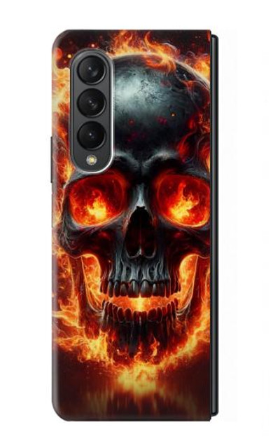 S3986 Fire Skull Case Cover Custodia per Samsung Galaxy Z Fold 3 5G