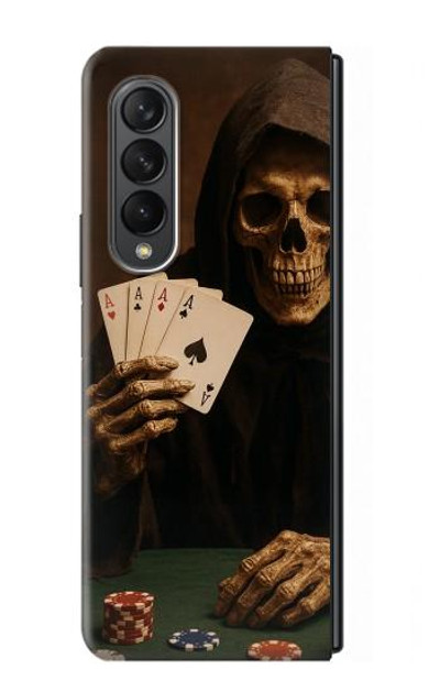 S3994 Grim Reaper Poker Win Case Cover Custodia per Samsung Galaxy Z Fold 3 5G