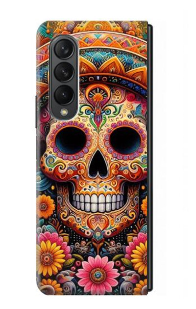 S3999 Mexican Skull Painting Case Cover Custodia per Samsung Galaxy Z Fold 3 5G