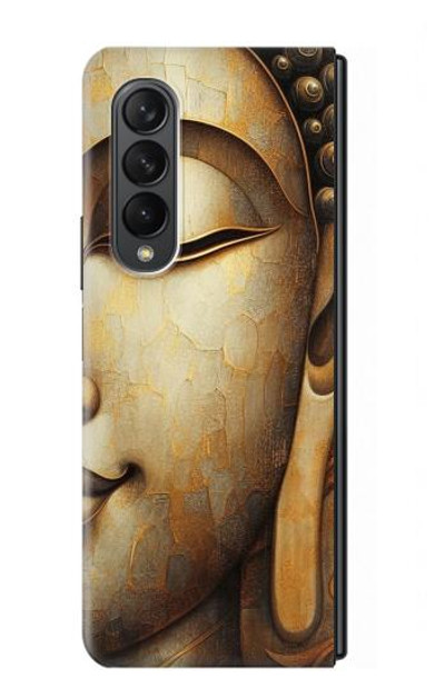 S4022 Vintage Buddha Face Golden Style Case Cover Custodia per Samsung Galaxy Z Fold 3 5G