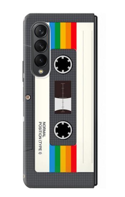 S4023 Vintage Rainbow Compact Cassette Case Cover Custodia per Samsung Galaxy Z Fold 3 5G