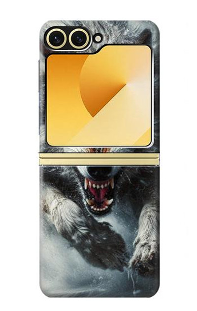 S3965 Angry Wolf Running Case Cover Custodia per Samsung Galaxy Z Flip 6