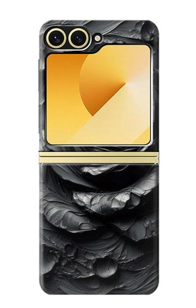 S3969 Black Rose Hard Brush Stroke Case Cover Custodia per Samsung Galaxy Z Flip 6