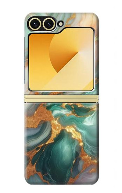 S3993 Green Marble Gold Veins Case Cover Custodia per Samsung Galaxy Z Flip 6