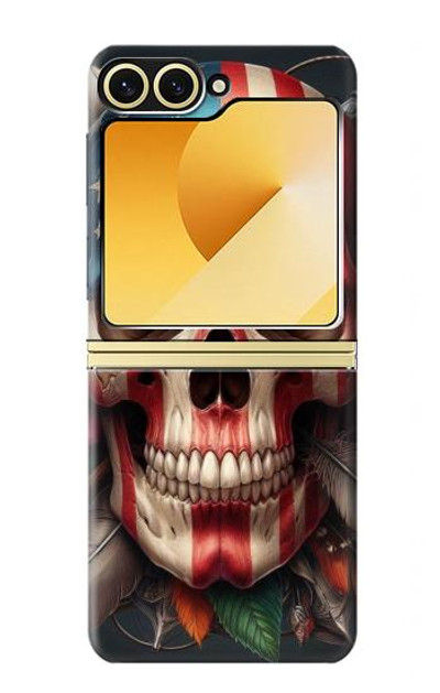 S4015 Skull American Flag Case Cover Custodia per Samsung Galaxy Z Flip 6