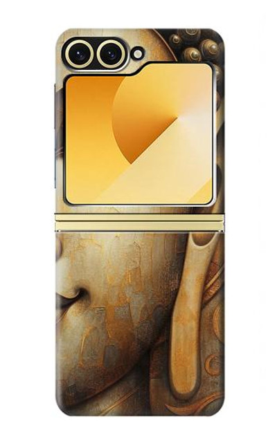 S4022 Vintage Buddha Face Golden Style Case Cover Custodia per Samsung Galaxy Z Flip 6