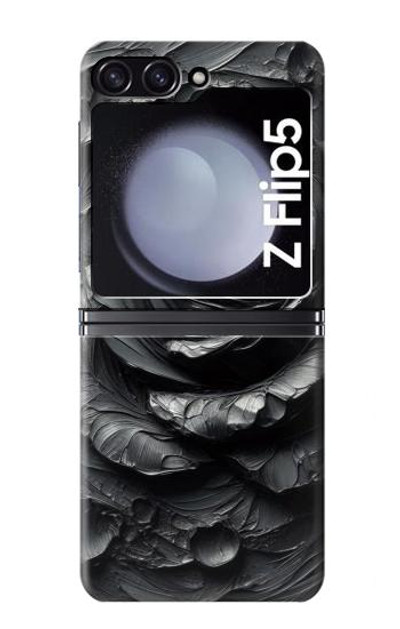 S3969 Black Rose Hard Brush Stroke Case Cover Custodia per Samsung Galaxy Z Flip 5