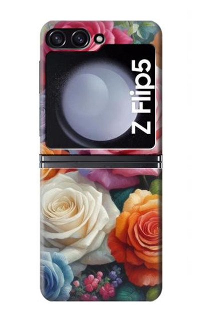 S3975 Colorful Roses Painting Case Cover Custodia per Samsung Galaxy Z Flip 5