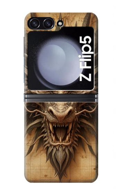 S3981 Dragon Head Old Map Case Cover Custodia per Samsung Galaxy Z Flip 5