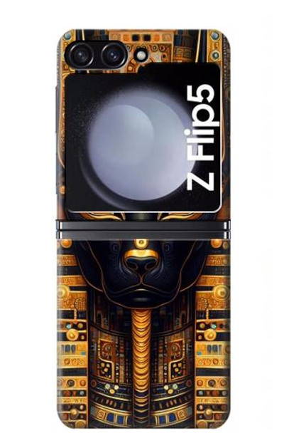 S3992 Gold Black Anubis Case Cover Custodia per Samsung Galaxy Z Flip 5