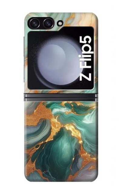S3993 Green Marble Gold Veins Case Cover Custodia per Samsung Galaxy Z Flip 5