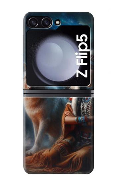 S3995 Grim Wolf Indian Girl Case Cover Custodia per Samsung Galaxy Z Flip 5