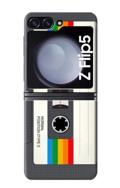 S4023 Vintage Rainbow Compact Cassette Case Cover Custodia per Samsung Galaxy Z Flip 5