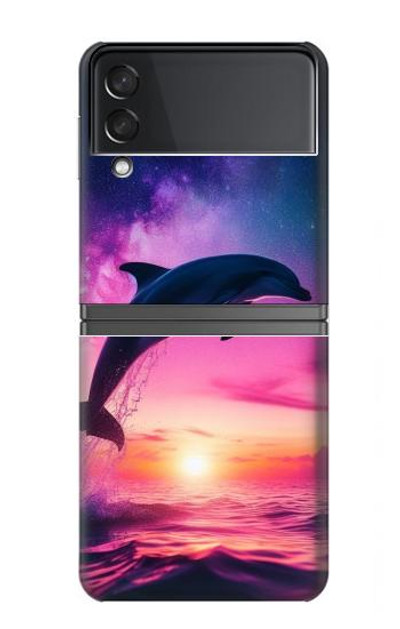S3980 Dolphin Sunset Milky Way Case Cover Custodia per Samsung Galaxy Z Flip 4
