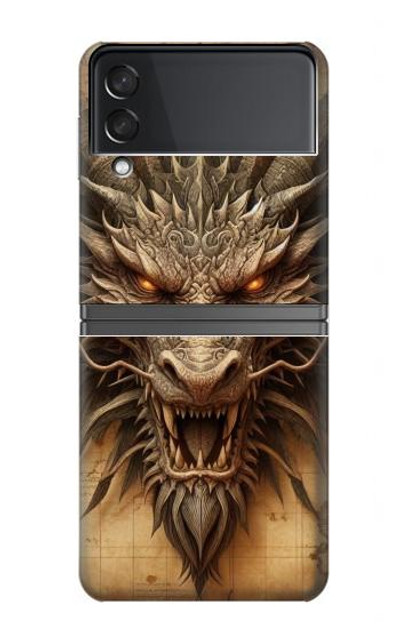 S3981 Dragon Head Old Map Case Cover Custodia per Samsung Galaxy Z Flip 4