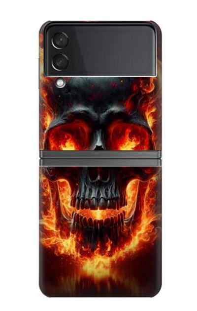 S3986 Fire Skull Case Cover Custodia per Samsung Galaxy Z Flip 4