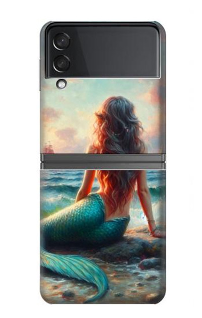 S4006 Oil Painting Mermaid Case Cover Custodia per Samsung Galaxy Z Flip 4