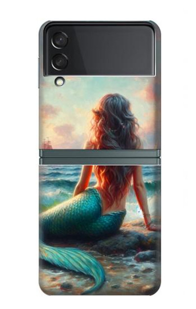 S4006 Oil Painting Mermaid Case Cover Custodia per Samsung Galaxy Z Flip 3 5G