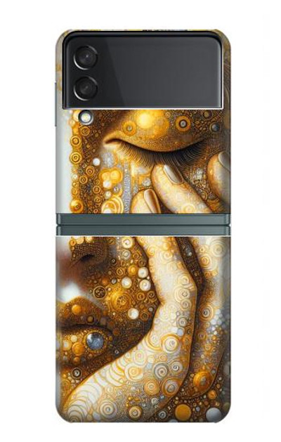 S4026 Women Crying Golden Tear Case Cover Custodia per Samsung Galaxy Z Flip 3 5G