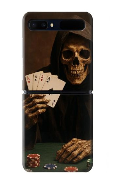 S3994 Grim Reaper Poker Win Case Cover Custodia per Samsung Galaxy Z Flip 5G