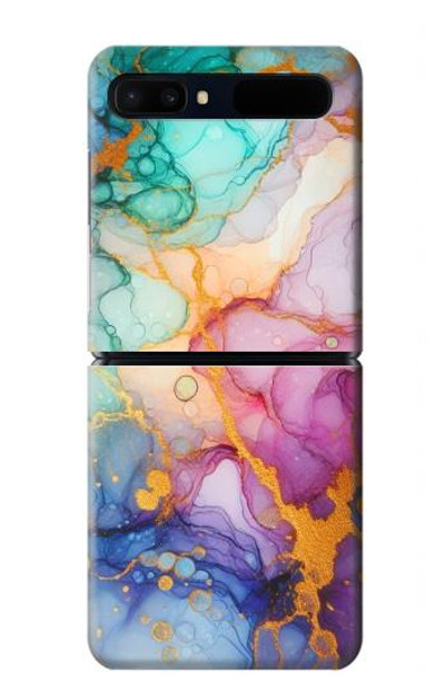 S4001 Multicolored Abstract Lilac Emerald Case Cover Custodia per Samsung Galaxy Z Flip 5G