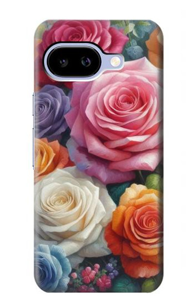 S3975 Colorful Roses Painting Case Cover Custodia per Google Pixel 9a