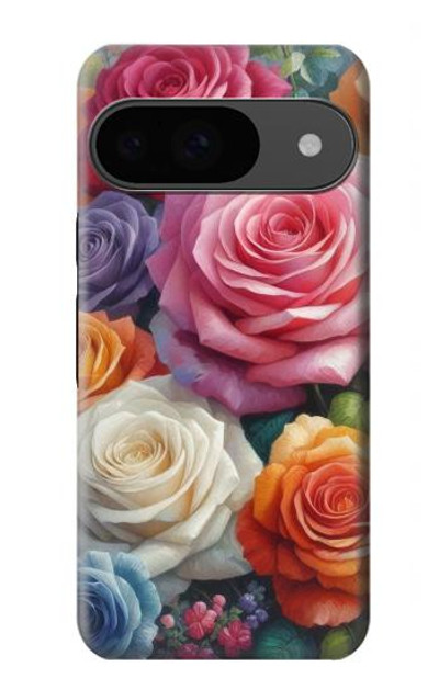 S3975 Colorful Roses Painting Case Cover Custodia per Google Pixel 9