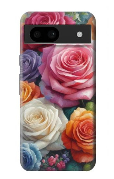 S3975 Colorful Roses Painting Case Cover Custodia per Google Pixel 8a