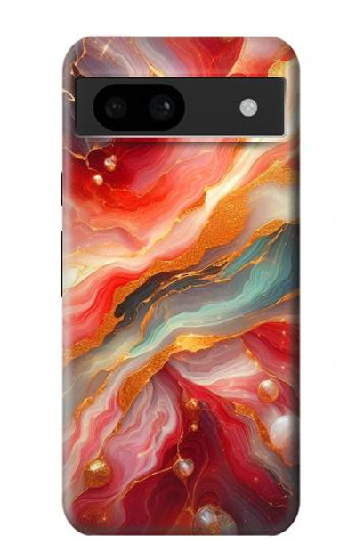 S4012 Red Marble Gold Veins Case Cover Custodia per Google Pixel 8a
