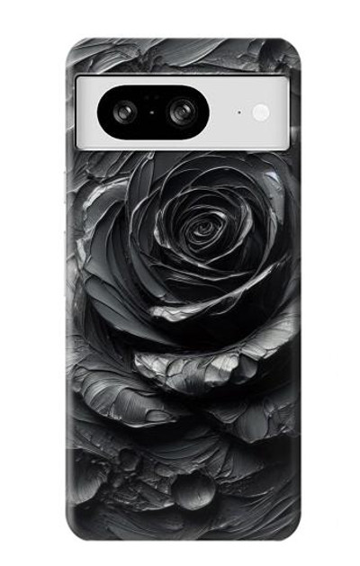 S3969 Black Rose Hard Brush Stroke Case Cover Custodia per Google Pixel 8