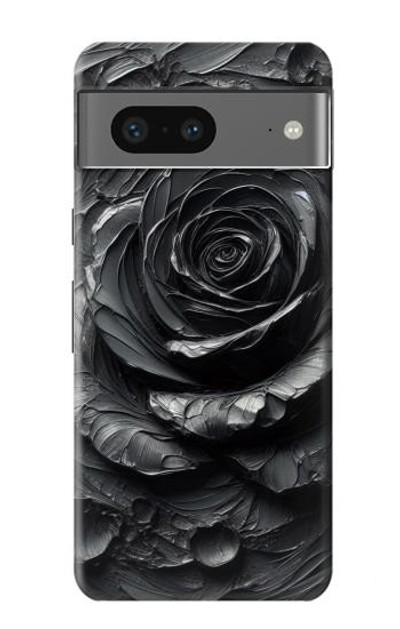 S3969 Black Rose Hard Brush Stroke Case Cover Custodia per Google Pixel 7