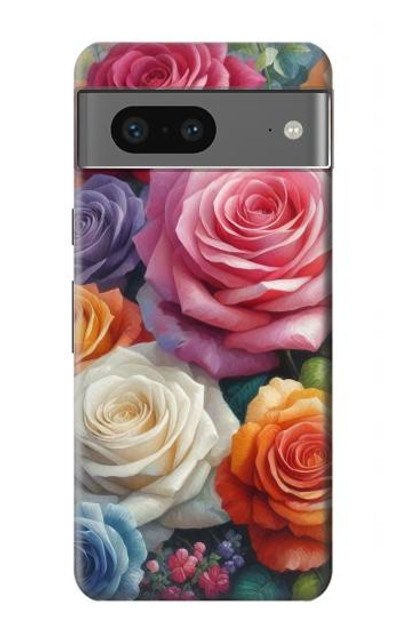 S3975 Colorful Roses Painting Case Cover Custodia per Google Pixel 7