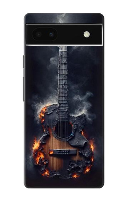 S3972 Burned Acoustic Guitar Graphic Case Cover Custodia per Google Pixel 6a