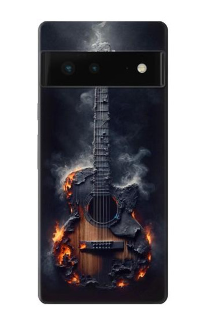 S3972 Burned Acoustic Guitar Graphic Case Cover Custodia per Google Pixel 6
