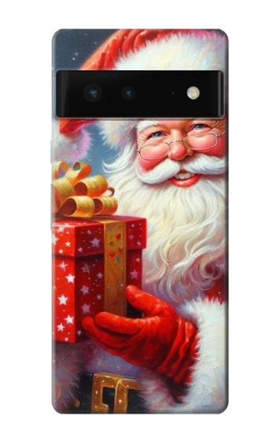S4029 Xmas Smiling Santa Claus Gift Box Case Cover Custodia per Google Pixel 6
