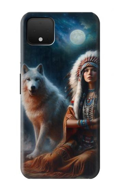 S3995 Grim Wolf Indian Girl Case Cover Custodia per Google Pixel 4