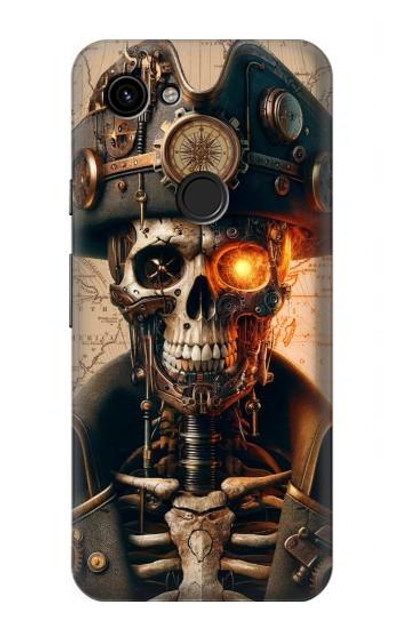 S4018 Steampunk Pirate Skull Case Cover Custodia per Google Pixel 3a