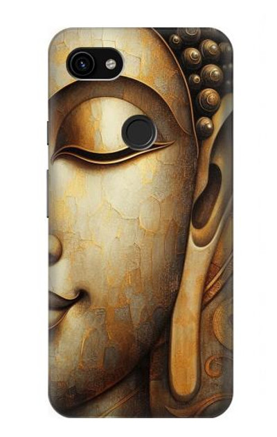 S4022 Vintage Buddha Face Golden Style Case Cover Custodia per Google Pixel 3a XL